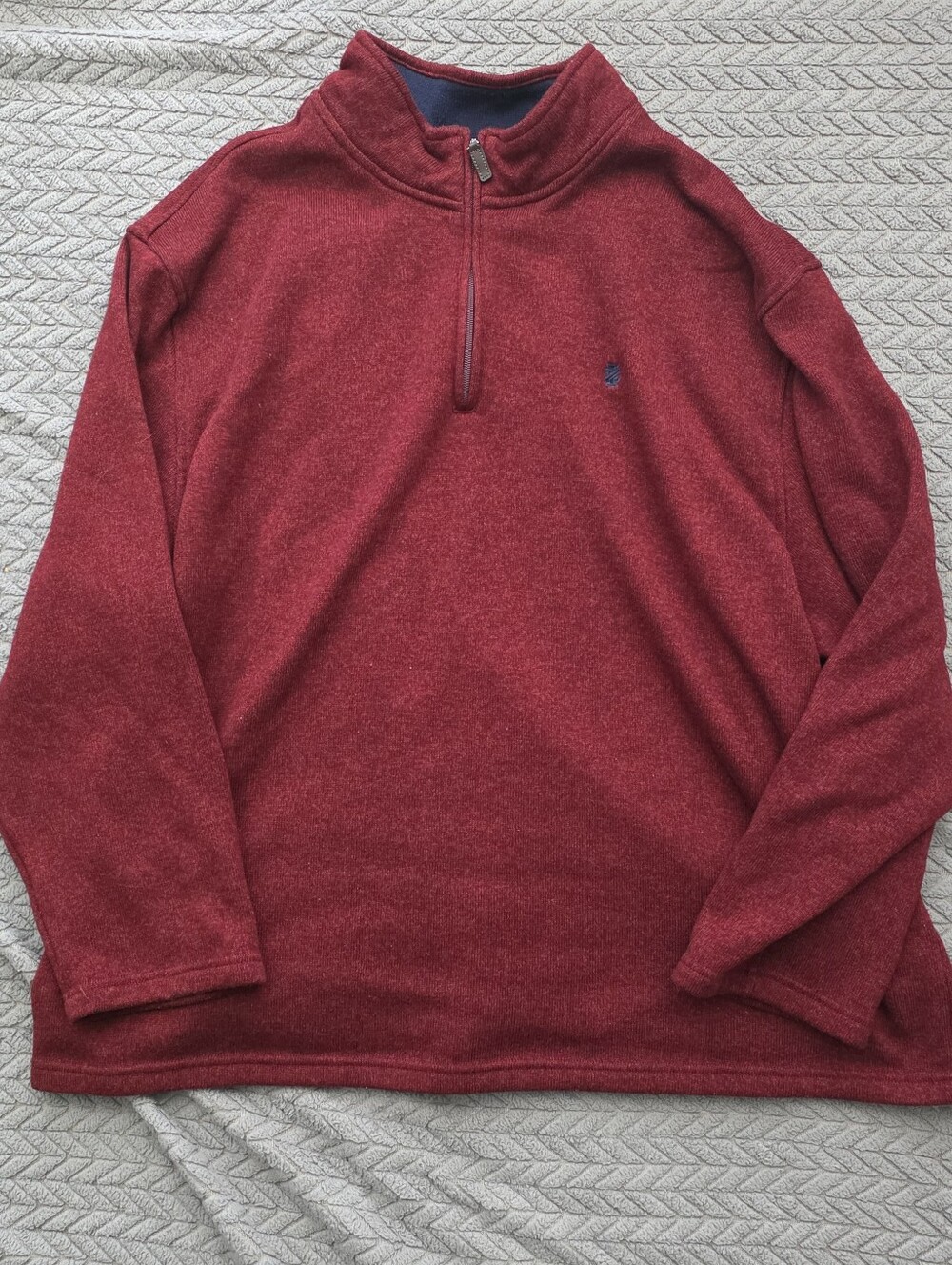 Izod Men's Burgundy Red Shade 4xl Quarter-Zip Pullover Sweater